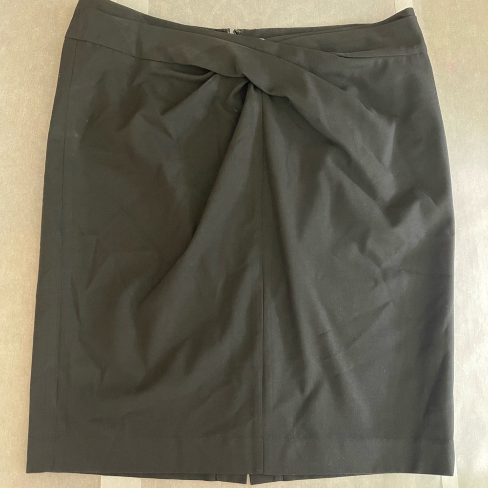 Michael Kors 10 black crossed front pencil skirt